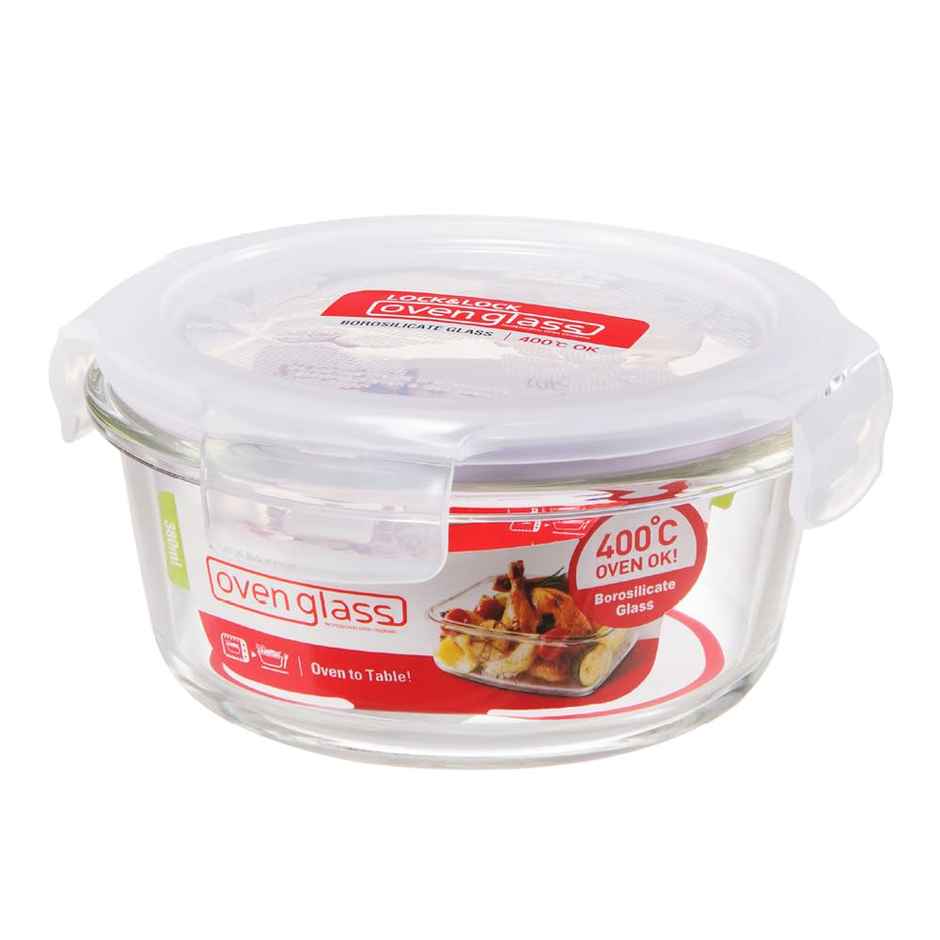 LocknLock Euro Round Bake and Store Container | Transparent - 380 ml