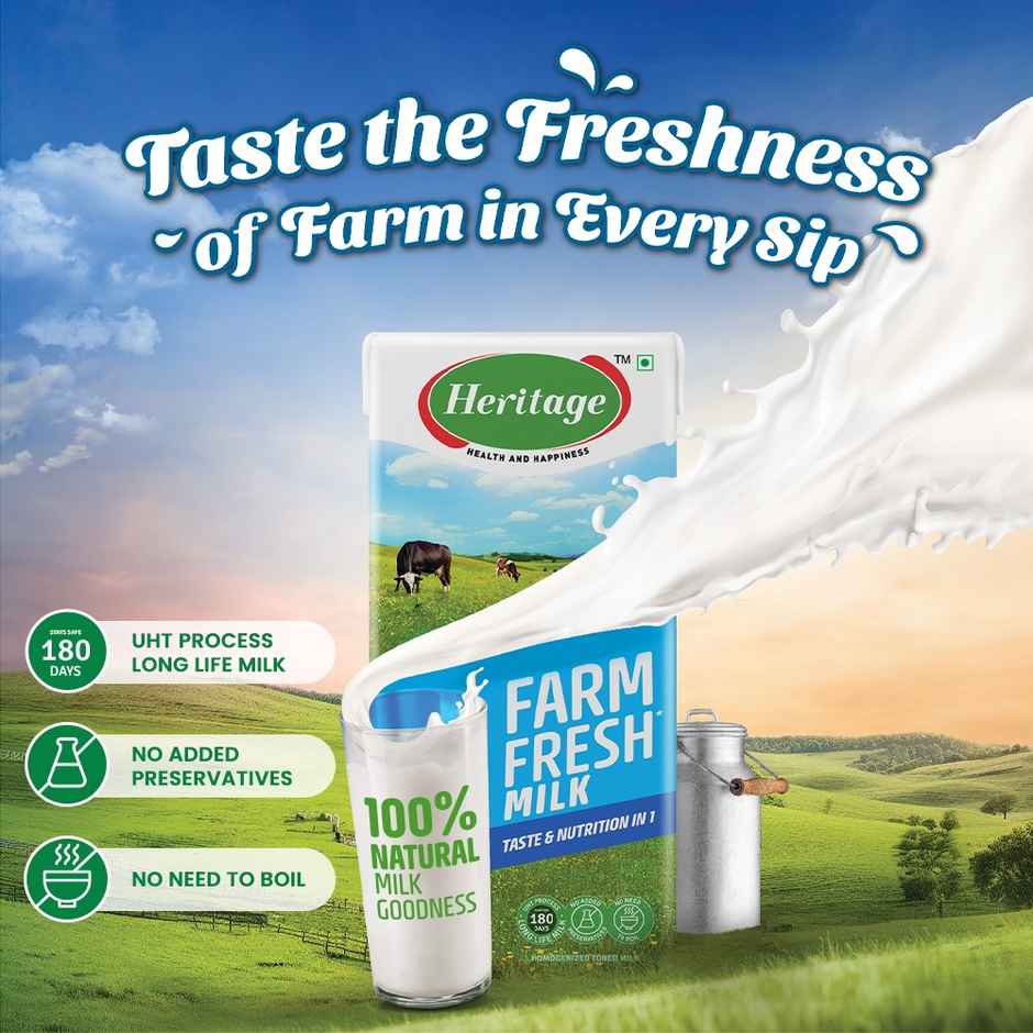 Heritage Farm Fresh Toned Tetra pack Milk