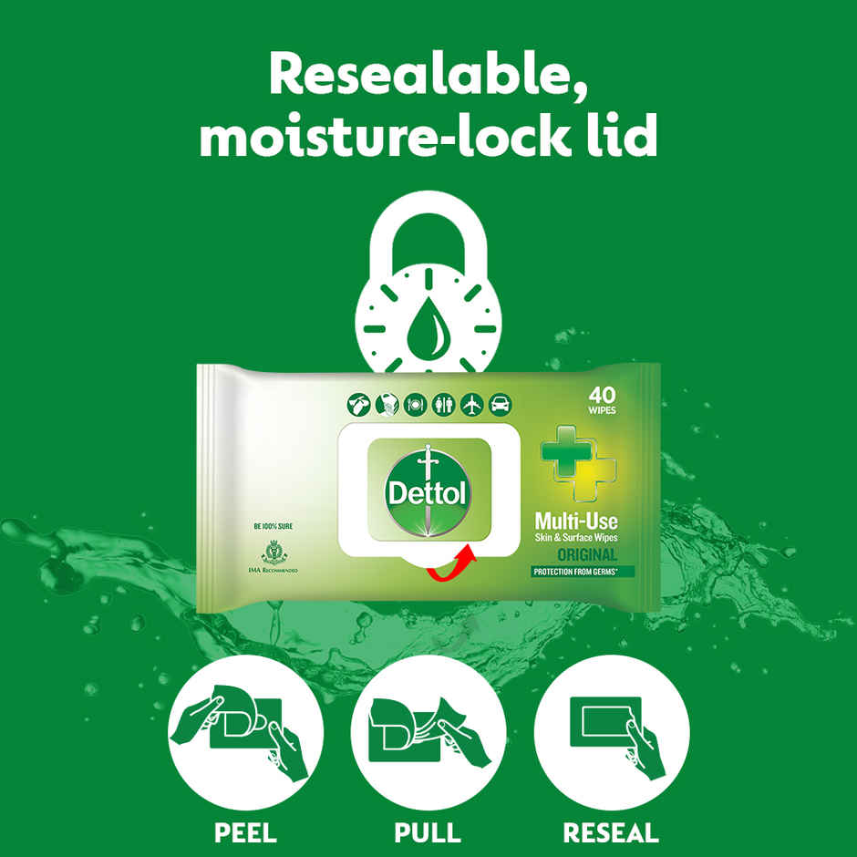 Dettol Multi-Use Skin and Surface Wet Wipe Combo