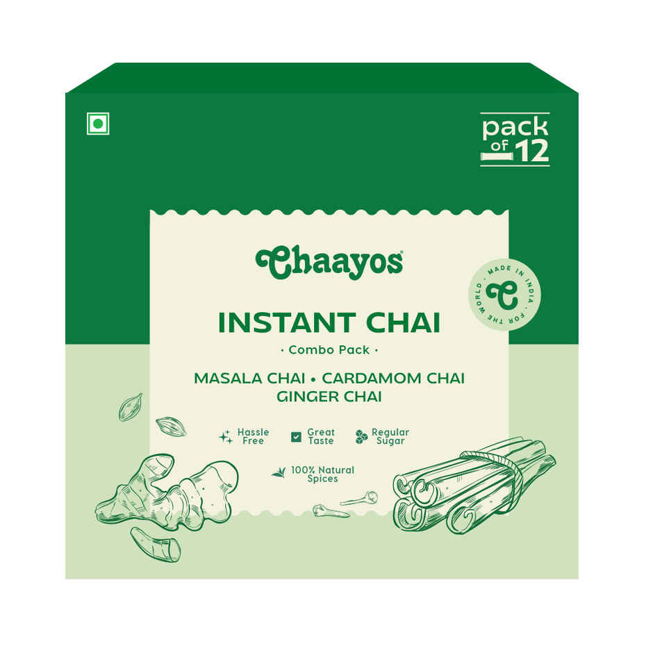 Chaayos Instant Tea Premix Combo / Masala + Elaichi + Ginger