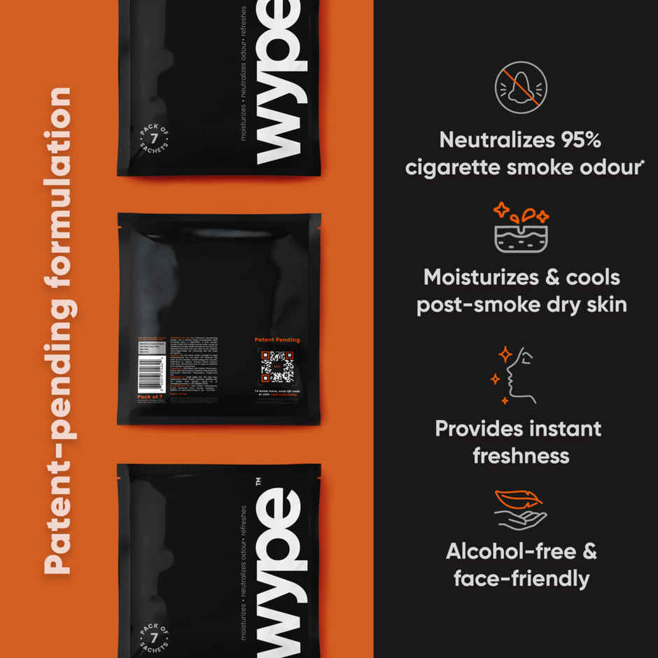 Wype - After - Smoke Odour Neutralizing and Refreshing Wet Tissue