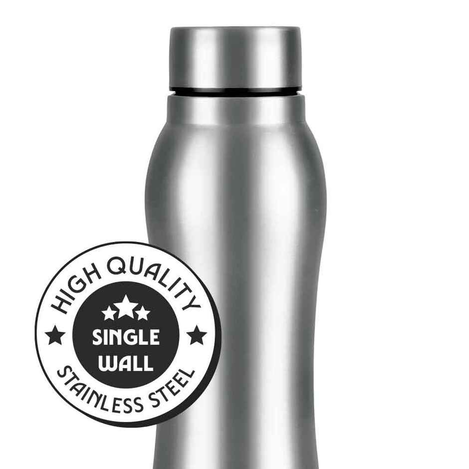 Borosil Chillmate BIS Approved Single Wall Stainless Steel Water Bottle | 740 ml