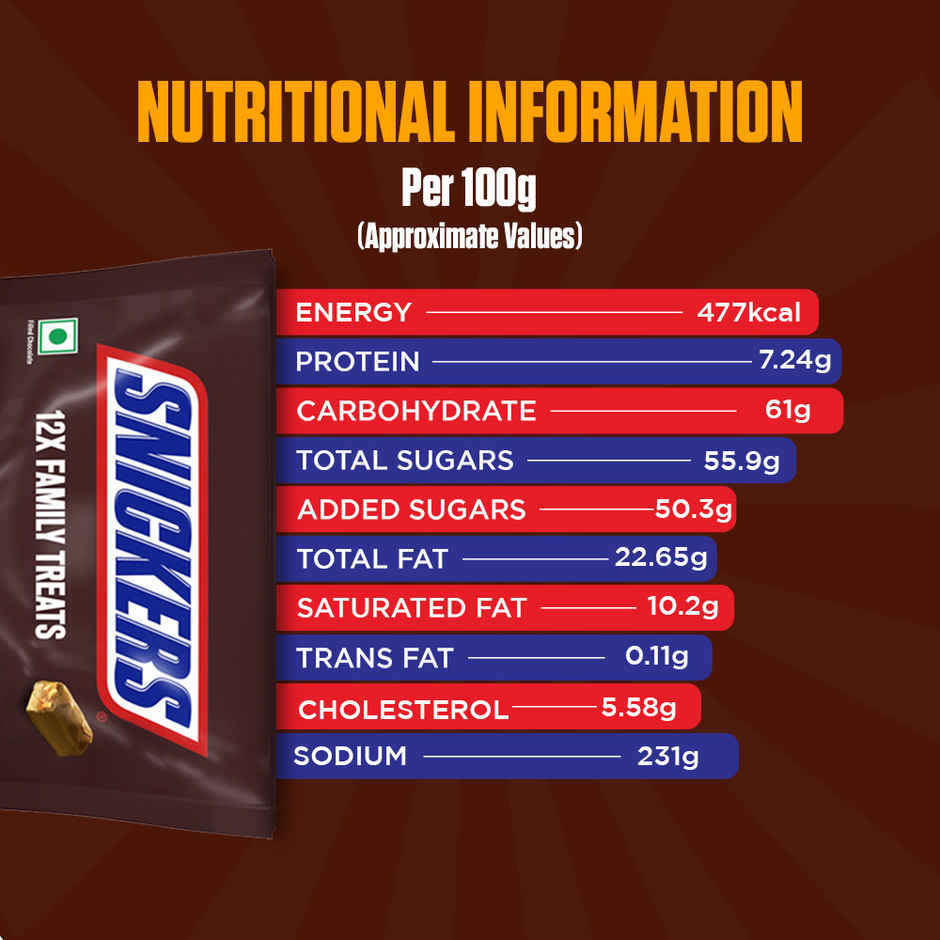 Snickers Family Treats Peanut Chocolate (Pouch)