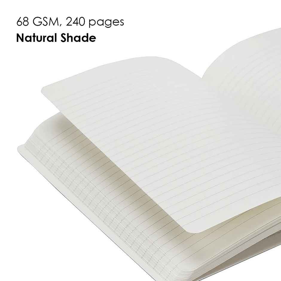 myPAPERCLIP Executive Series A5 Ruled Notebook Soft Cover | Black, 240, 18 x 21 cm, Flat-Lay Design