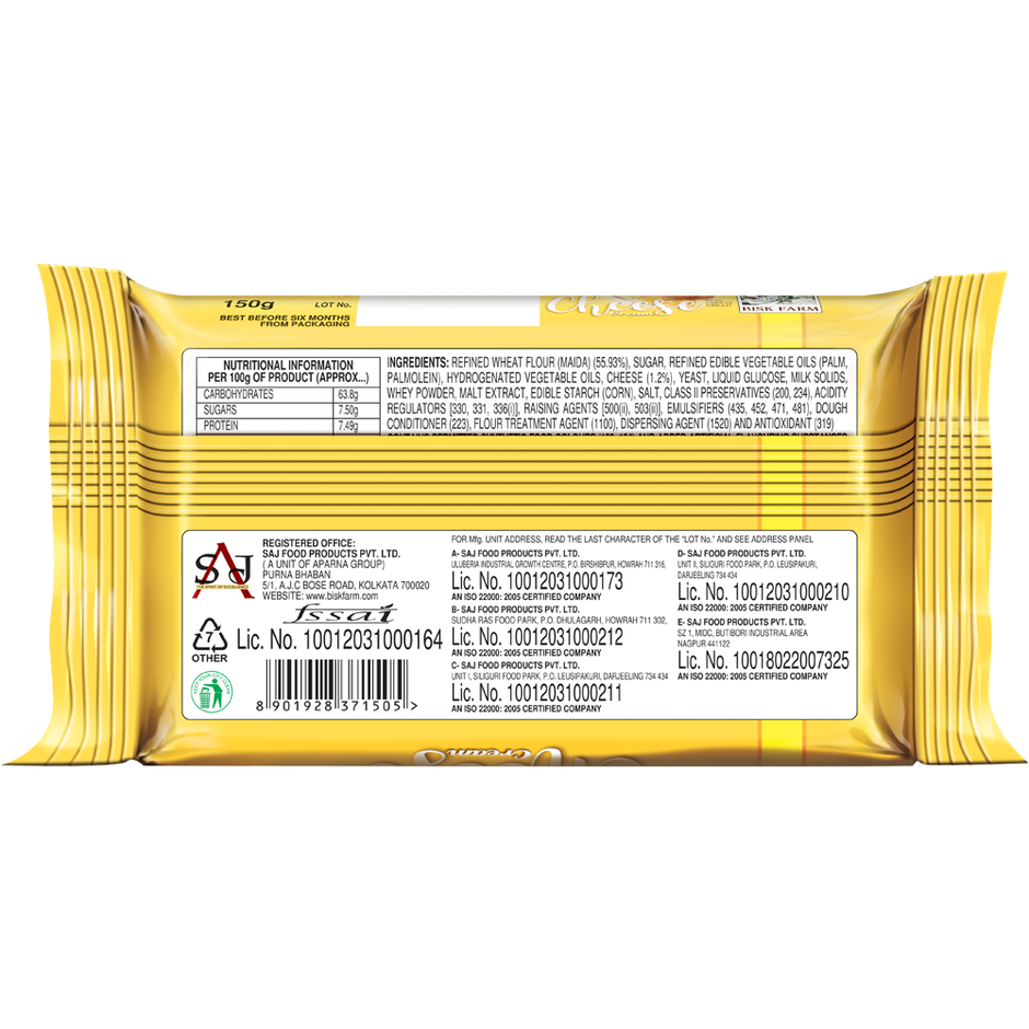 Bisk Farm Cheese Sandwich Cream Biscuits