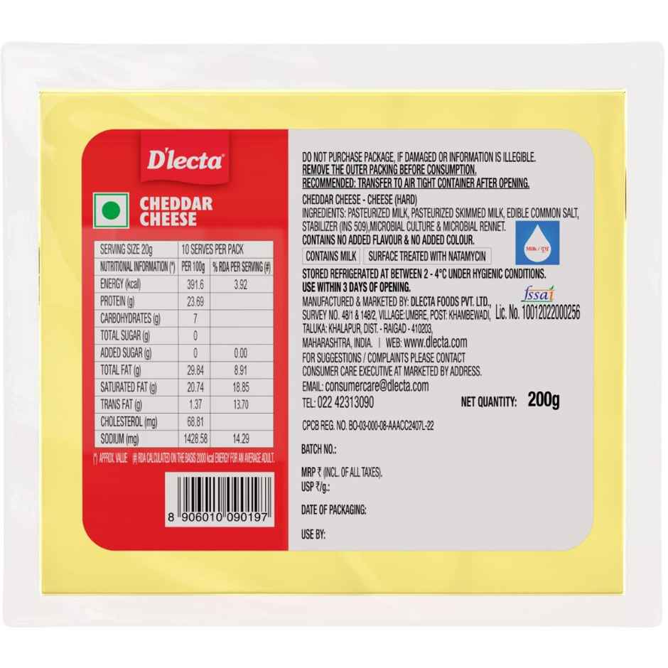 D'lecta 100% Cheddar Cheese Blocks