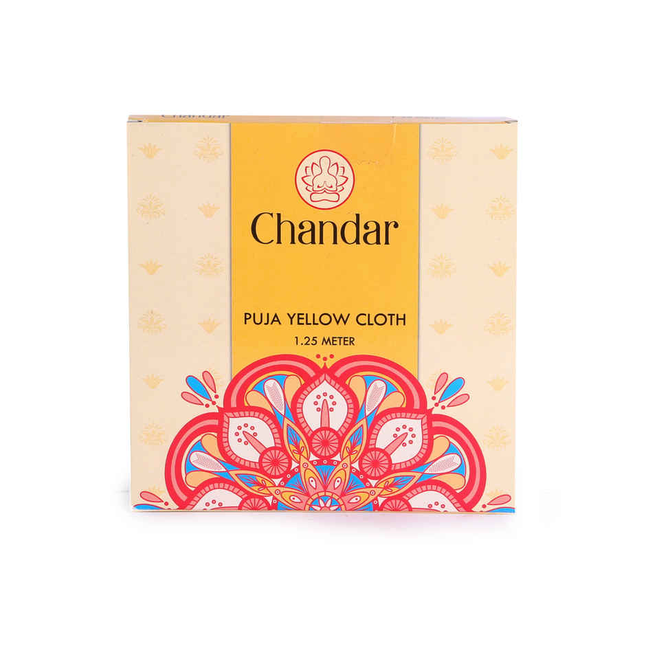 Cotton Yellow Puja Cloth | 1.25M | Chandar