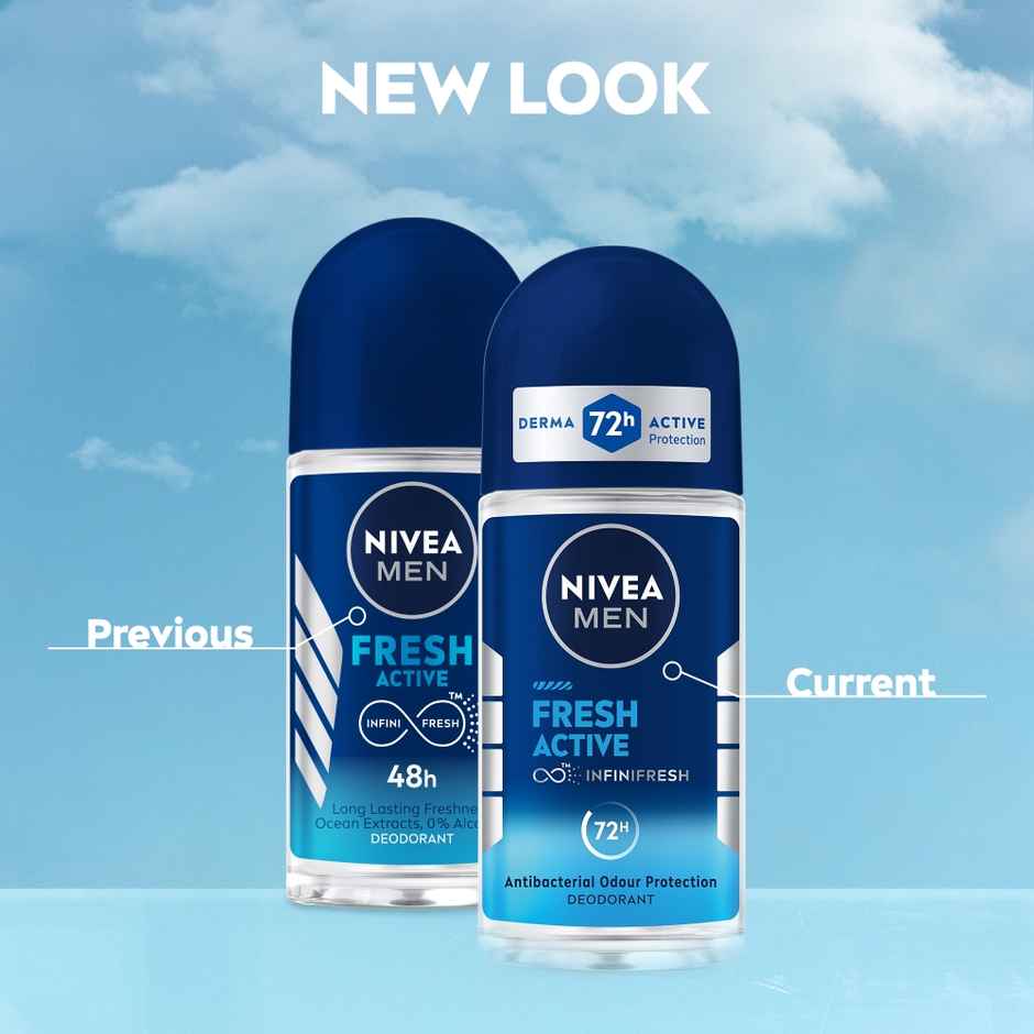 Nivea Fresh Active Underarm Roll On 72h Protection Combo