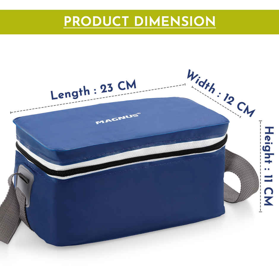 Magnus Fancy 3 Steel Lunch Box Set With Stainless Steel Washable Cover, And Stylish Carry Bag