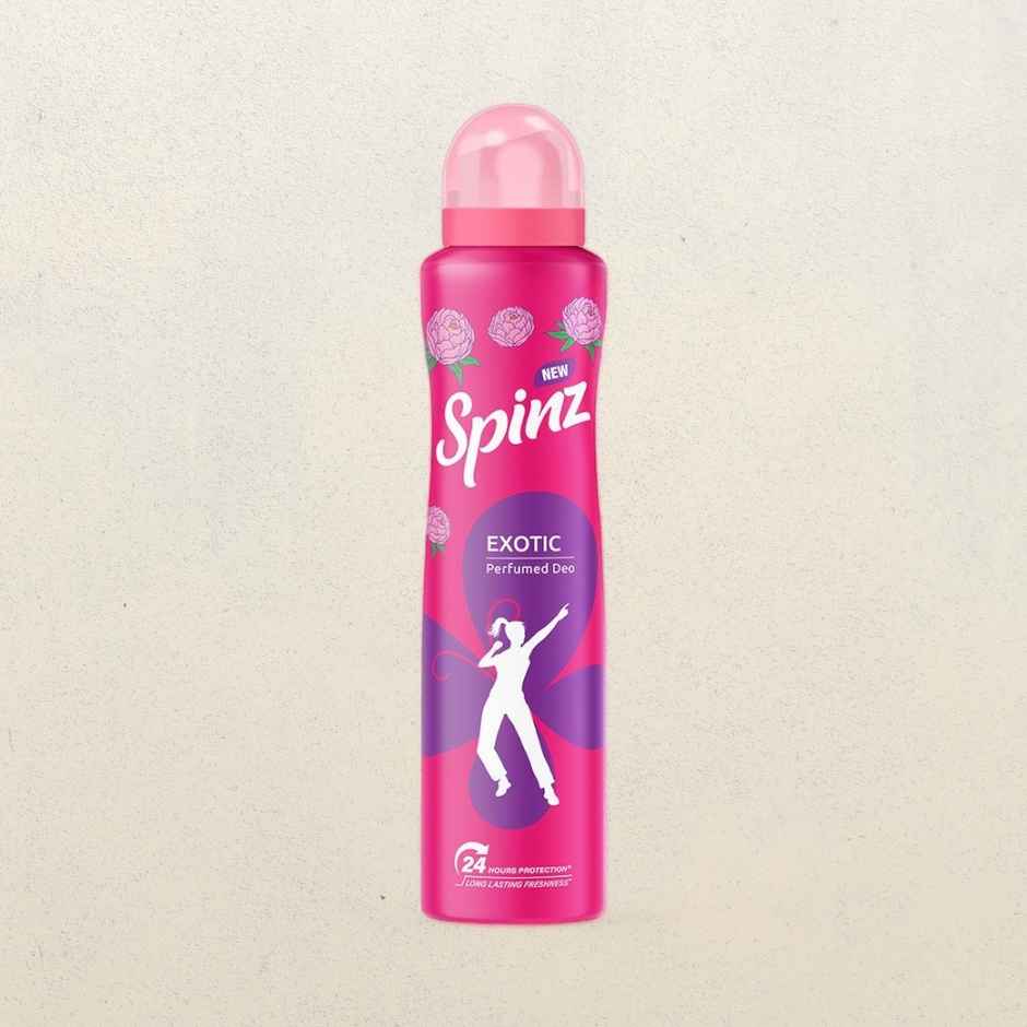 New Spinz Exotic Perfumed Deo for Women With Bulgarian Rose Fragrance for Long Lasting Freshness and 24 Hours Protection