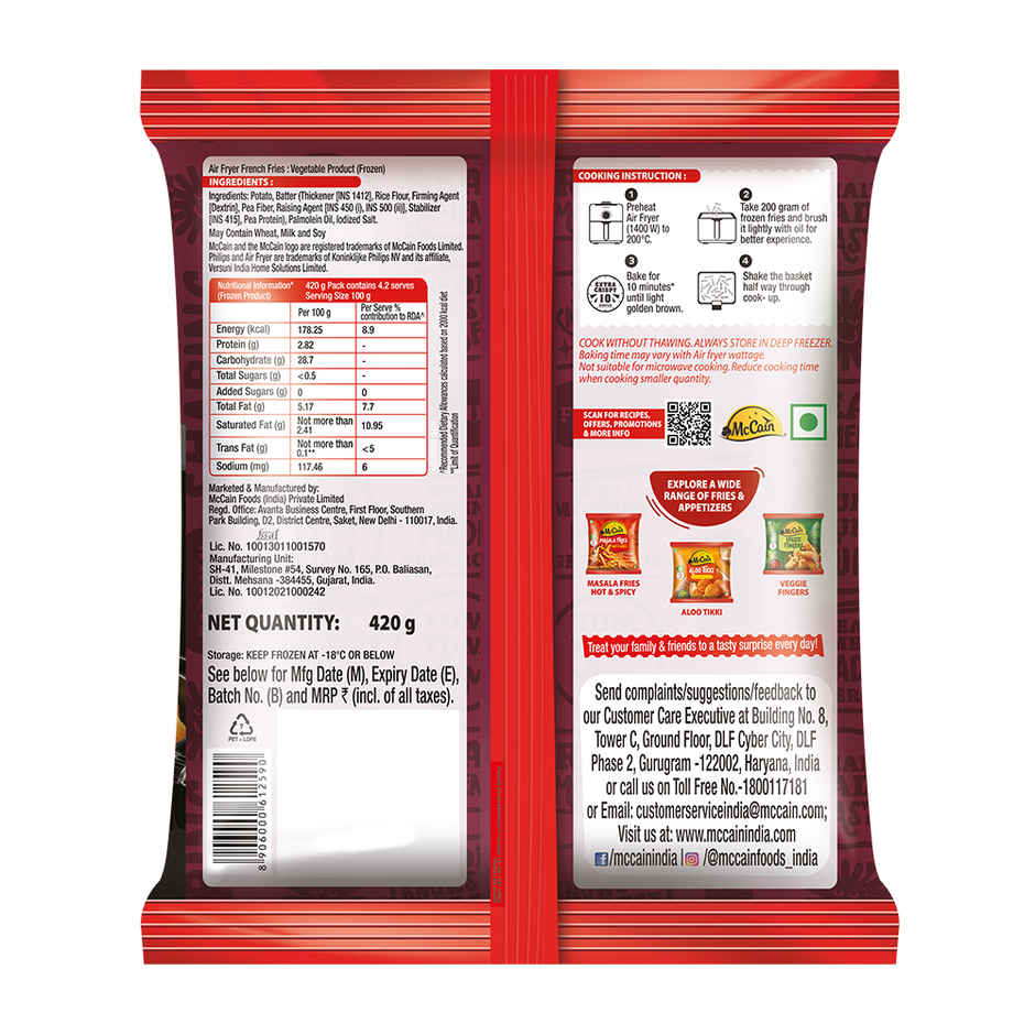 Mccain Airfryer French Fries | Crispy Snack