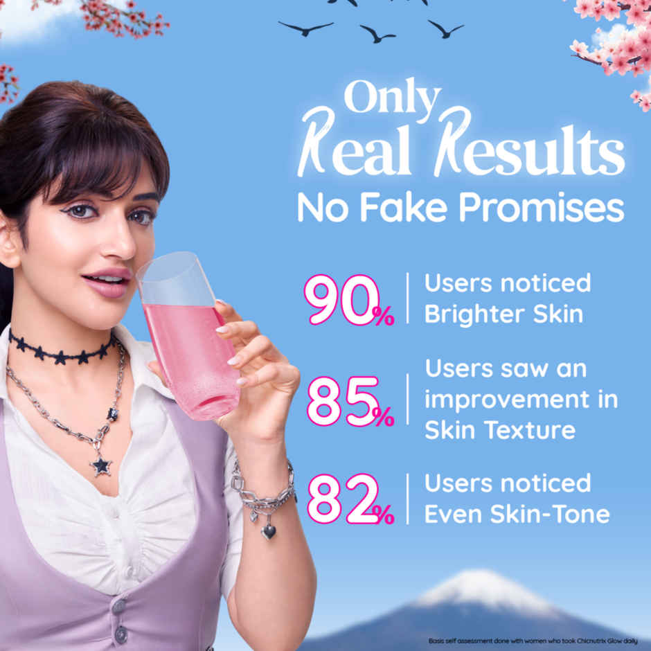 Chicnutrix Glow Japanese Glutathione & Vit. C for Brighter Skin| Strawberry-Lemon flavour Combo 