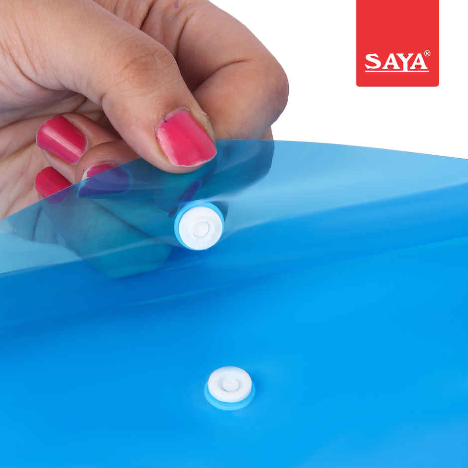 Saya Clear Bags | Waterproof Transparent Document Organizer with Snap Button Closure | Assorted