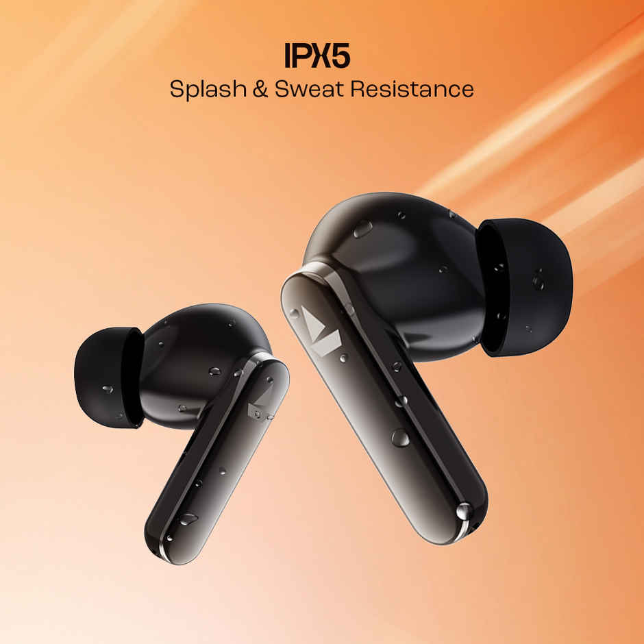boAt Airdopes 301 in Ear TWS Earbuds, 75hrs Playtime, Quad Mics with ENx, ASAP Charge, IWP Tech, Beast Mode (50ms Low Latency), 10mm Drivers, Bluetooth v5.3 & IPX5 Resistance - Midnight Shadow