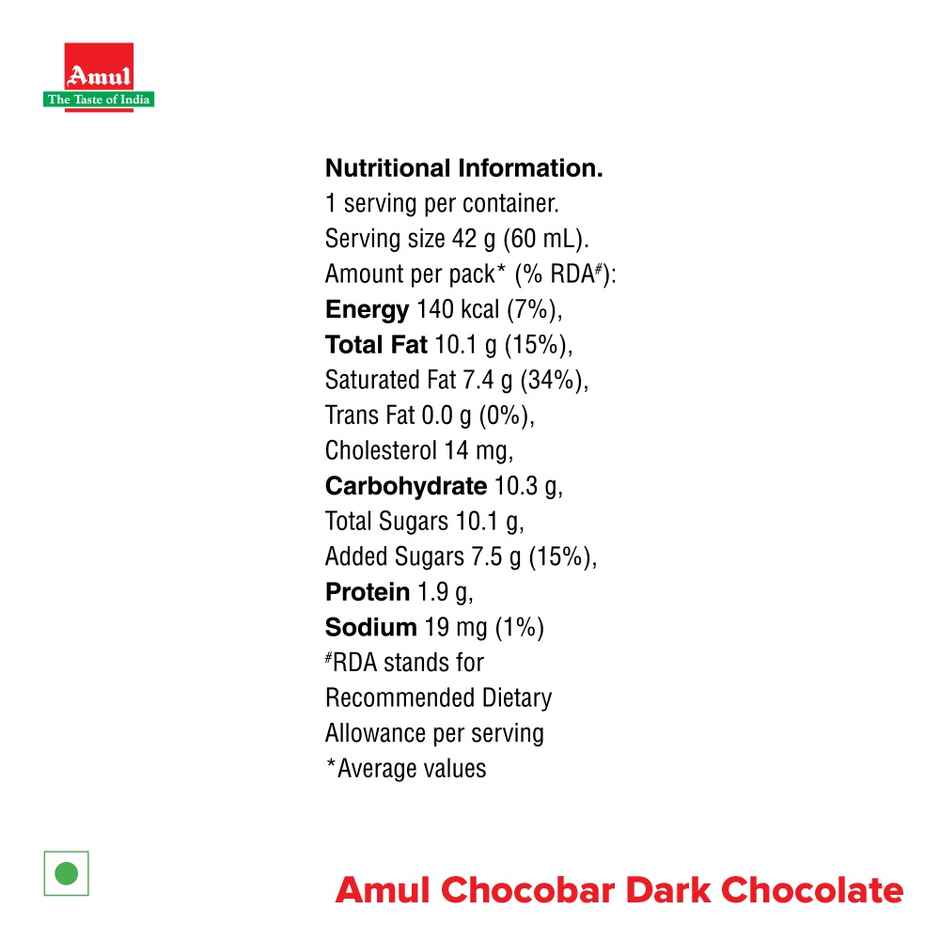 Amul Dark Chocobar Ice Cream Stick