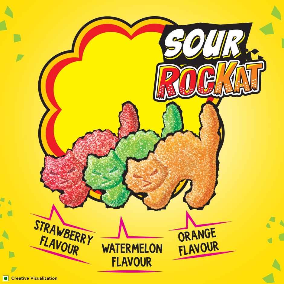 Chupa Chups Sour Rockat Assorted Flavour Soft Candy Combo