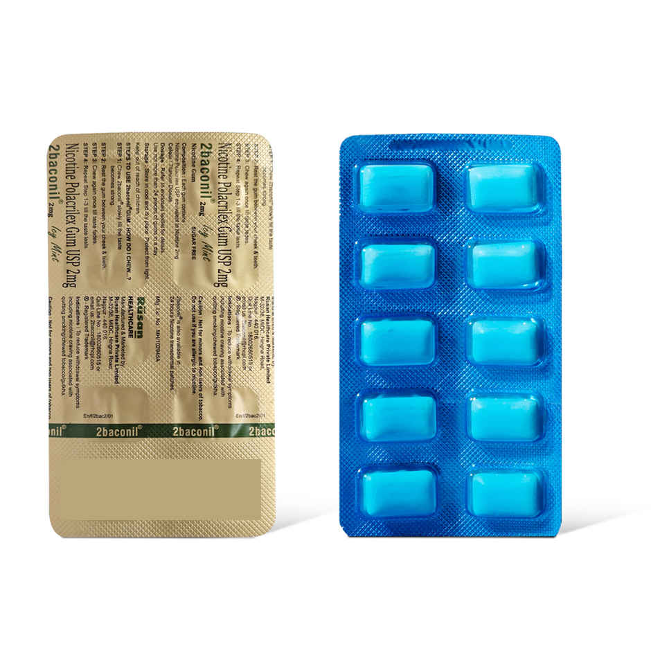 2baconil 2mg Icy Mint Sugar Free Nicotine Gum