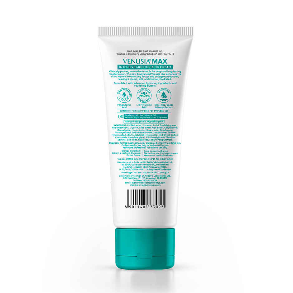 Venusia Max Moisturiser for Dry Skin | Shea Butter - Mango Butter - Aloe Butter - Cocoa Butter