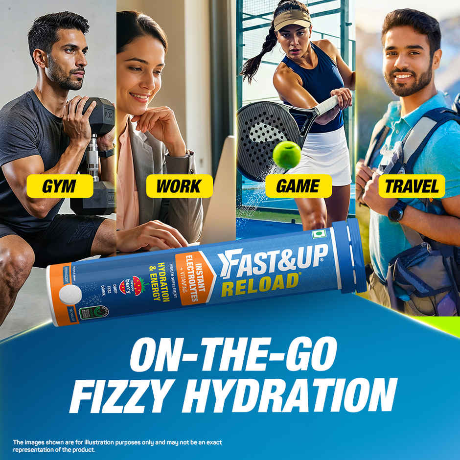 Fast&Up Reload Low Sugar Instant Hydration With 5 Essential Electrolytes | Berry