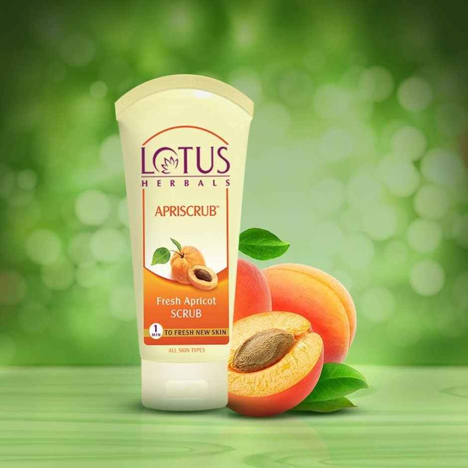 Lotus Herbals Apriscrub Fresh Apricot Scrub Natural Exfoliating Face Scrub For All Skin Types