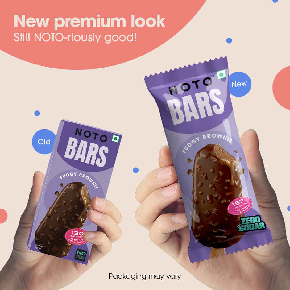 NOTO Fudgy Brownie Sugar Free, Guilt Free Bar
