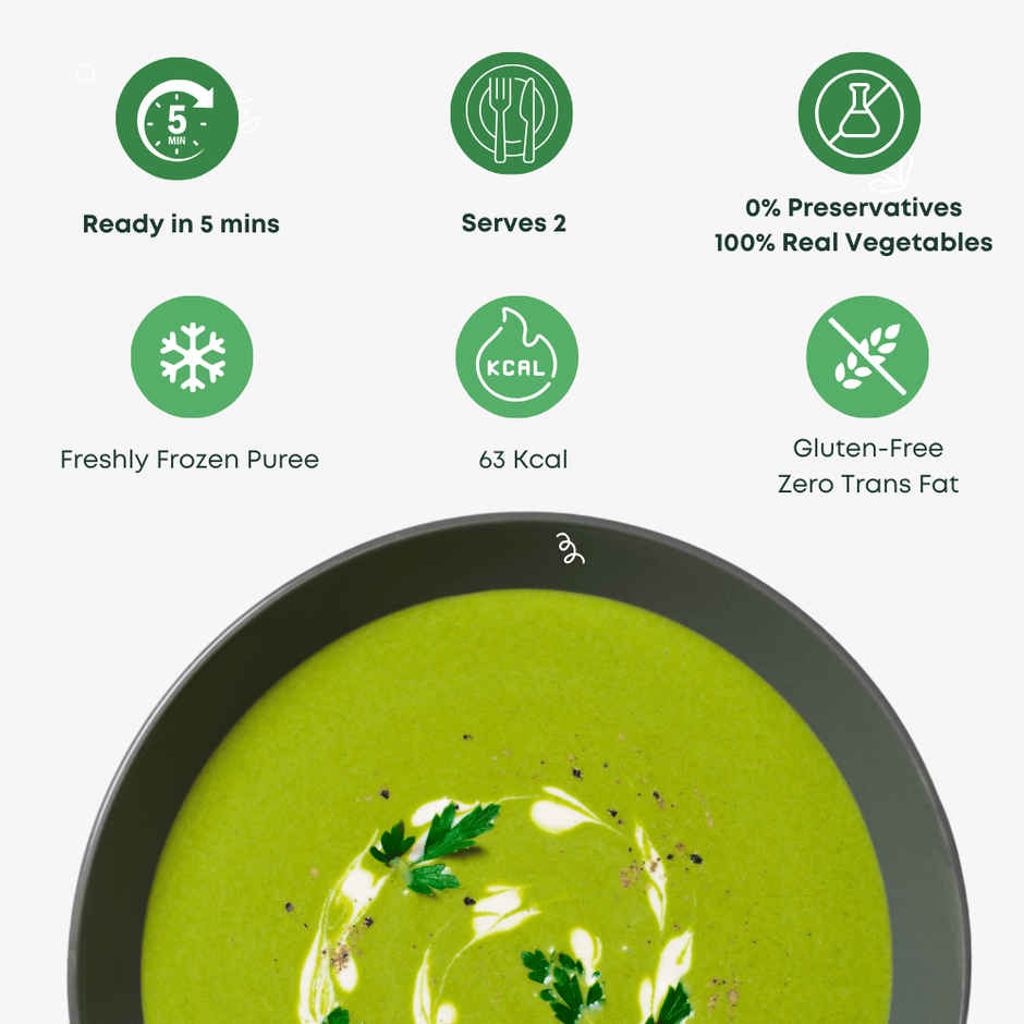 Pluckk Gluten Free Spinach, Kale & Pea Soup | Serves 2