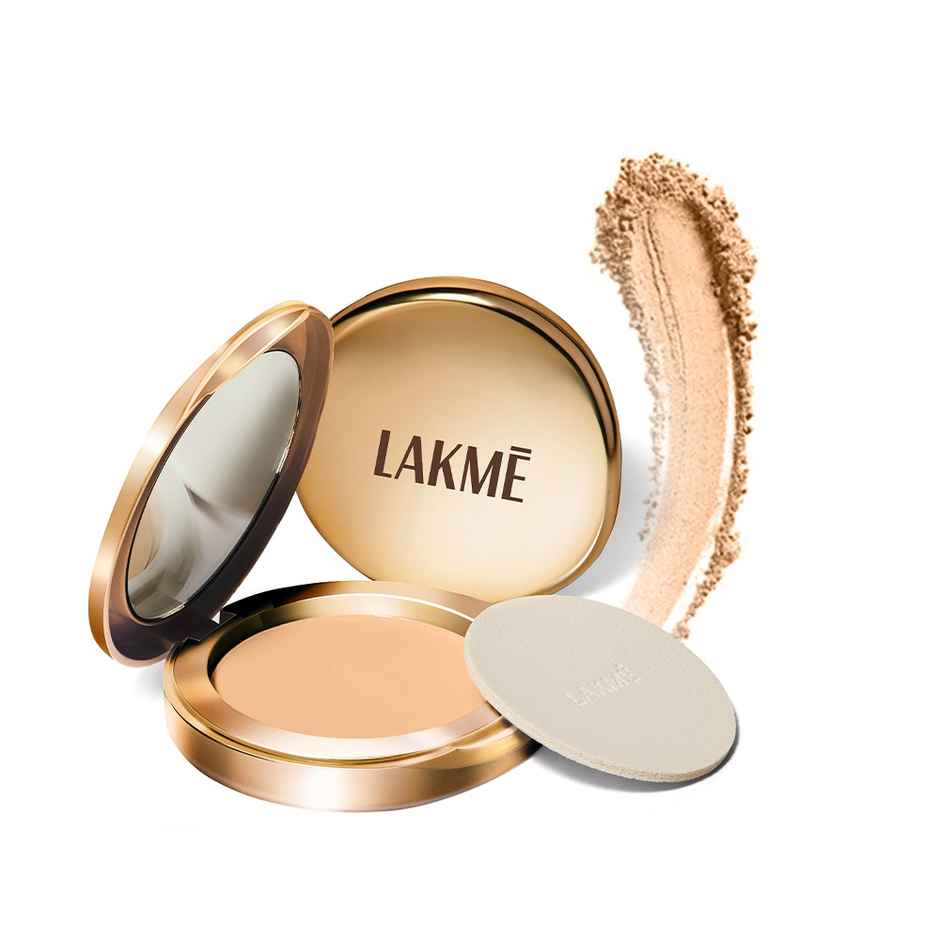 Lakme 9to5 Powerplay Matte Compact, Oil Control Formula, With Vitamin E, Melon