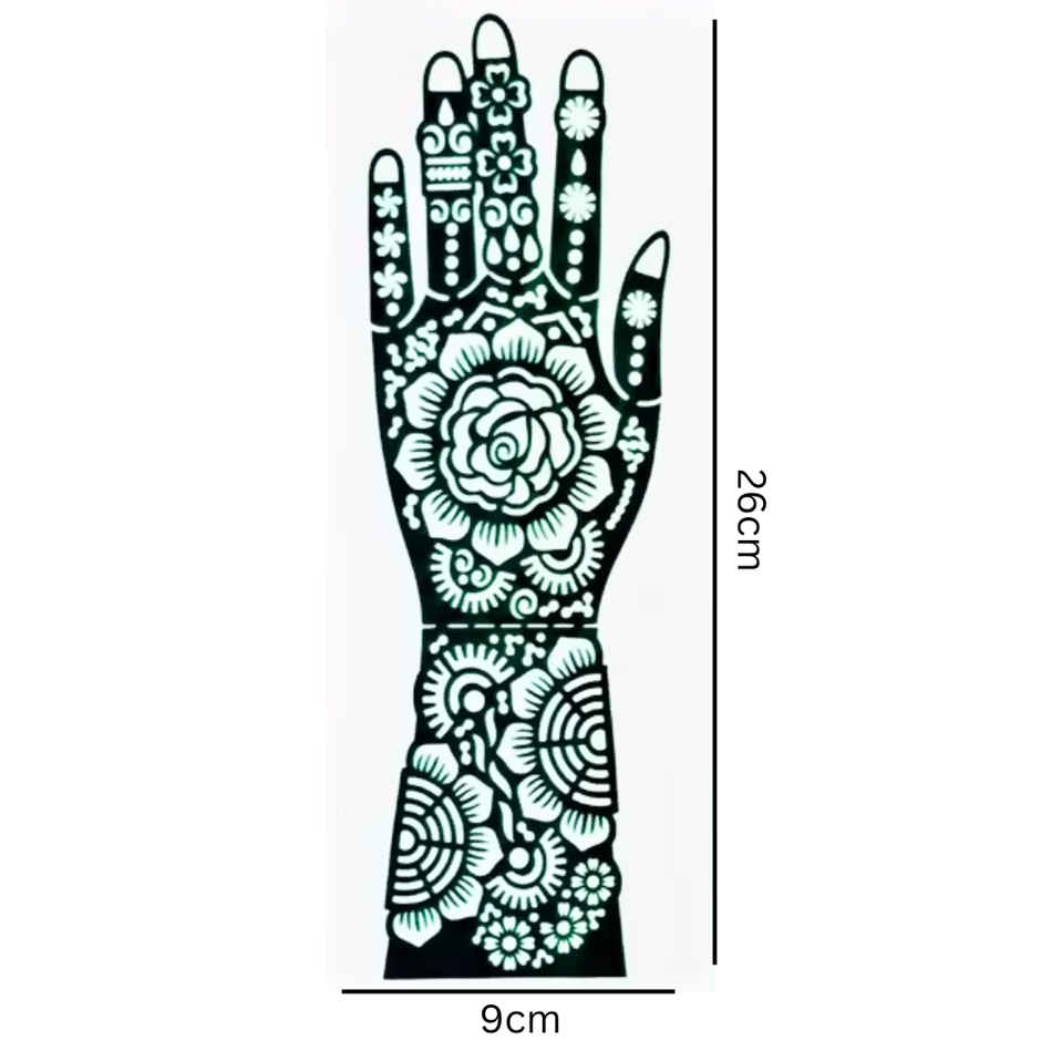 Mehendi Stencil | Mandala Flower | Easy Apply | Se7en