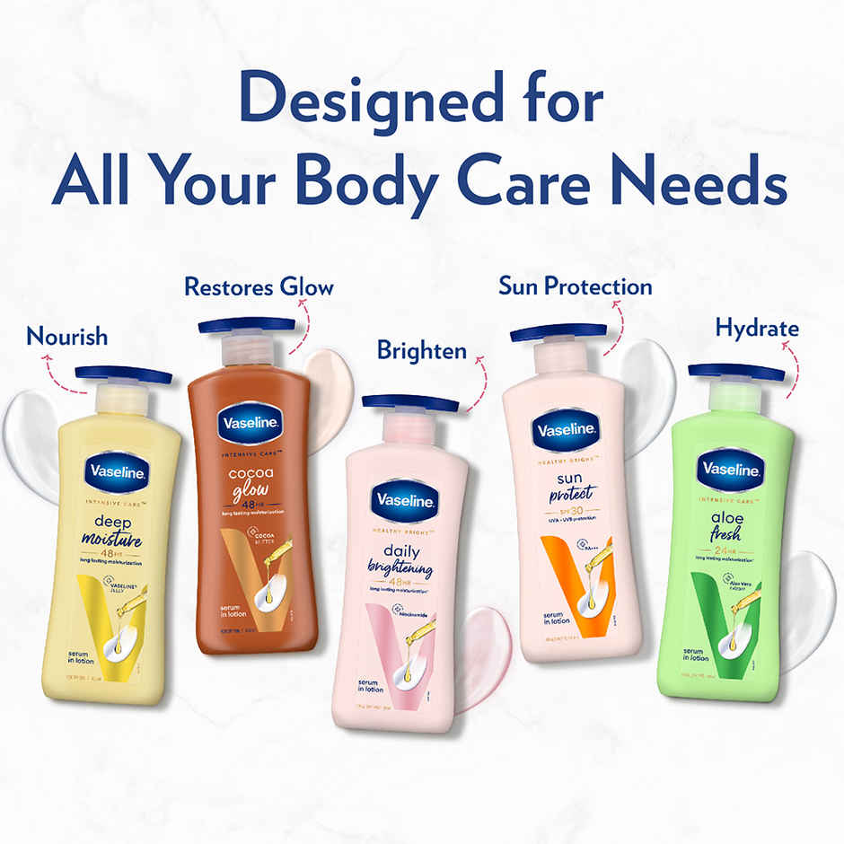 Vaseline Sun Protect Spf 30 Body Lotion, Reduces Tan Lines In 7 Days, Uva + Uvb Pa+++