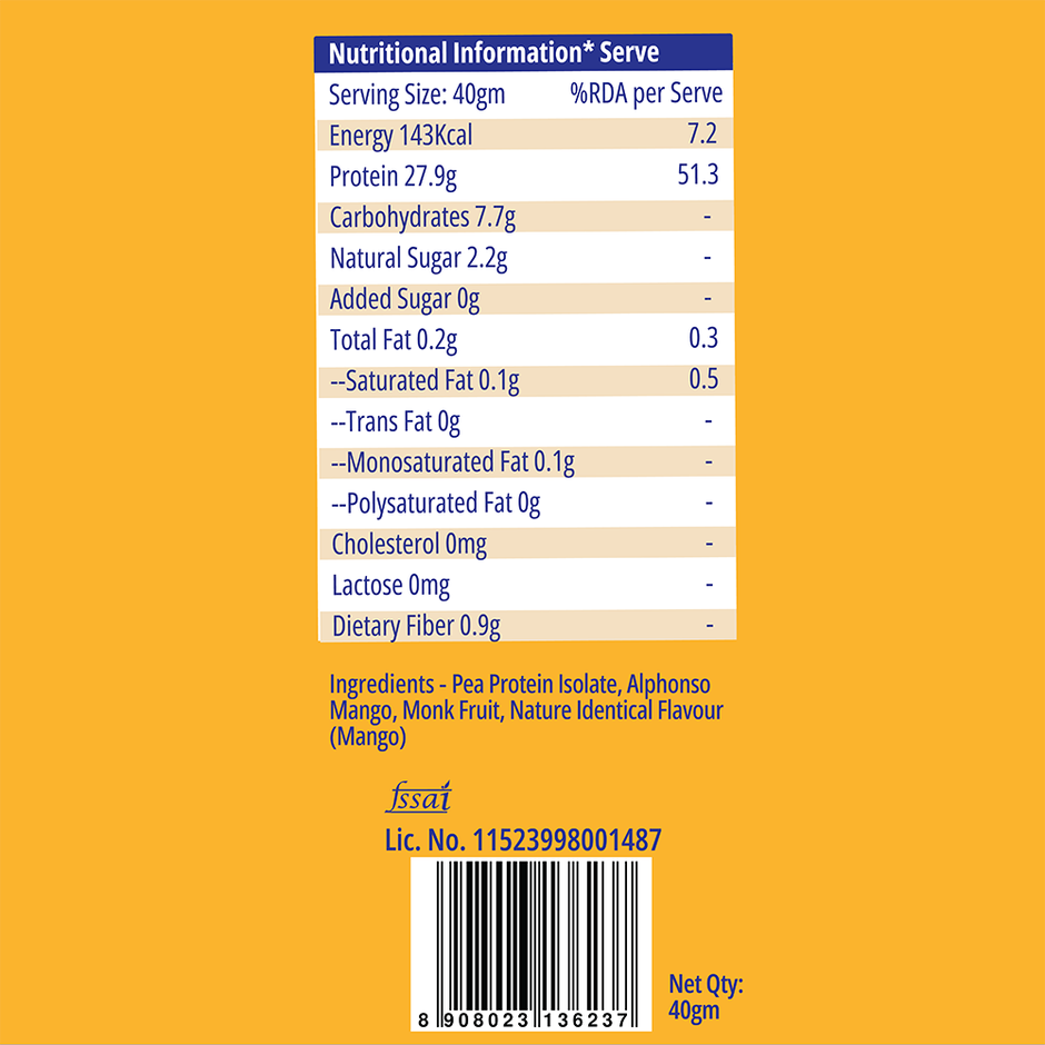 Maiva Pro Plant Protein Powder - Alphonso Mango