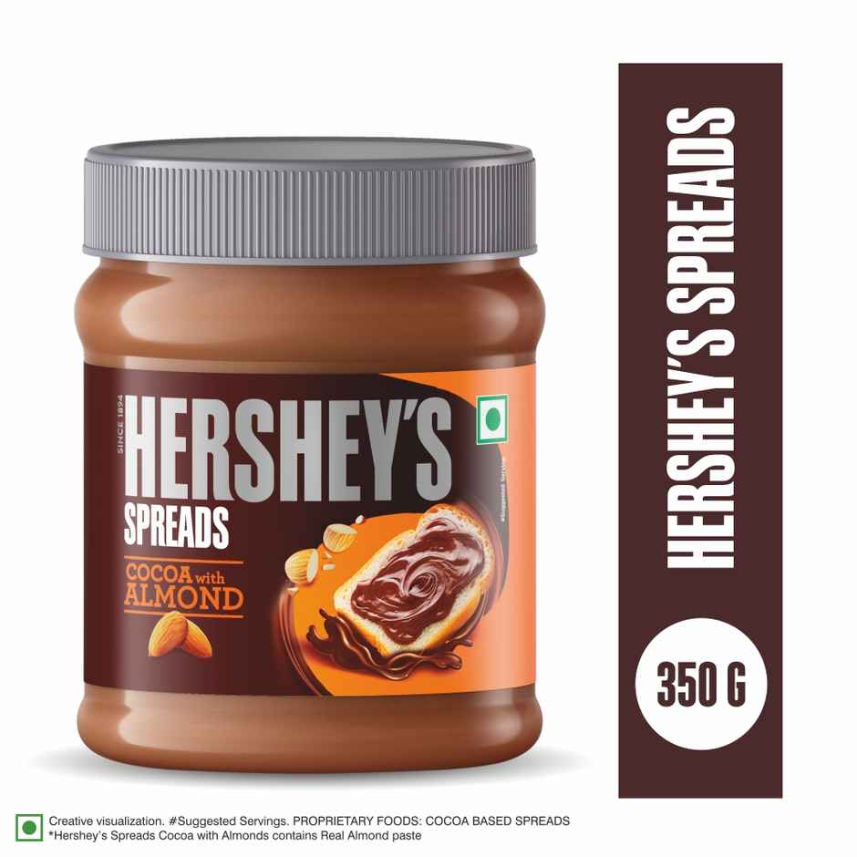 Hershey'S Cocoa + Almond Spread (350g) & Harvest Gold - Pure Atta Bread (Zero Maida) (450g) Combo