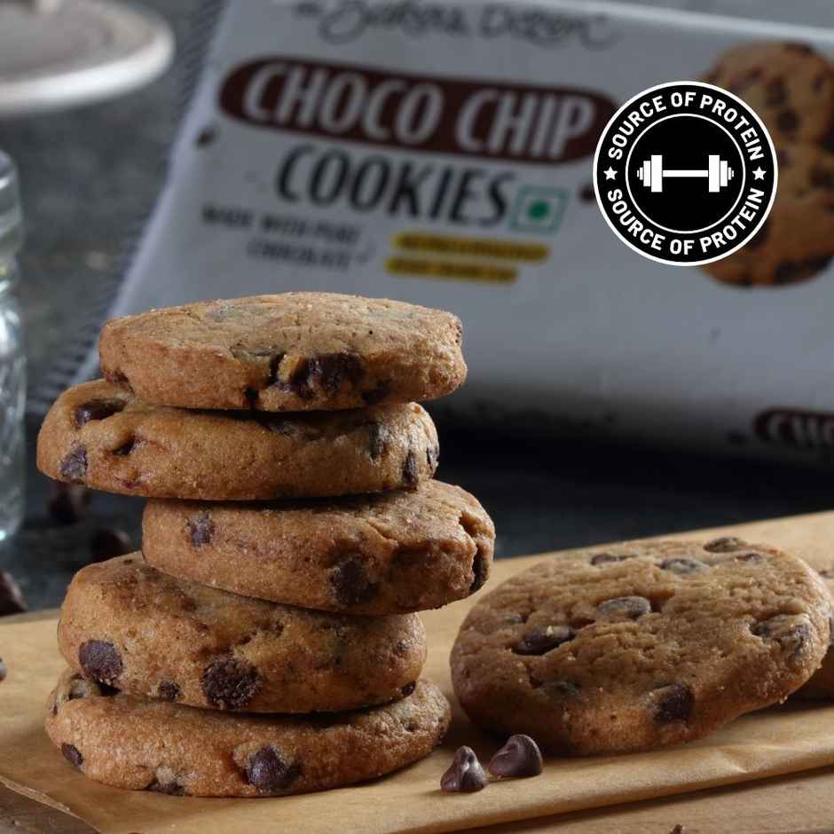 The Baker's Dozen Chocochip Cookies | Source of Protein & Fibre | Made with Dark Choco Chips