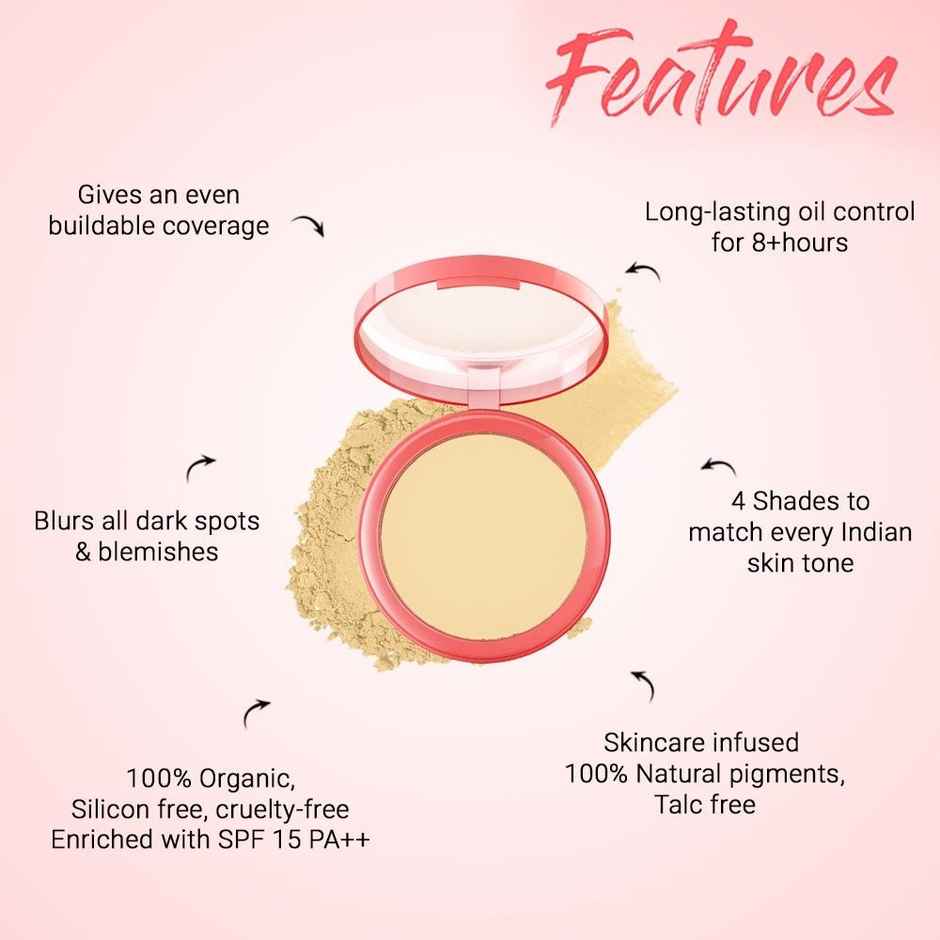 Biotique Compact Powder - Seashell | Long Lasting Oil Control