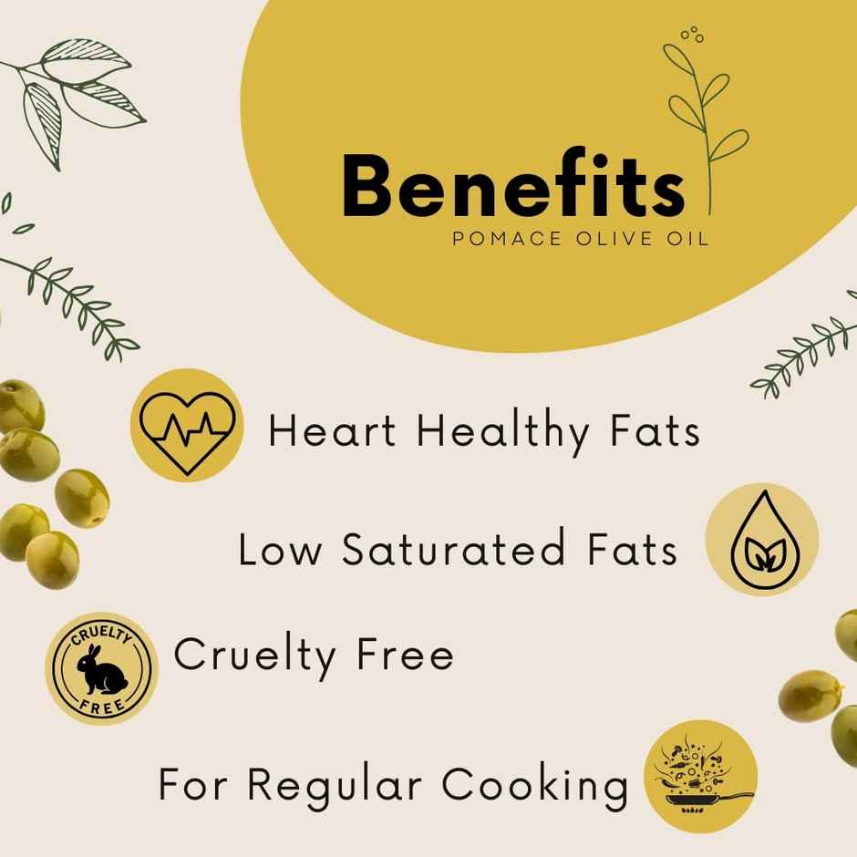 Pure Nutrition Olive Pomace Oil (Spain Origin) | Light Taste, Daily Cooking & Frying
