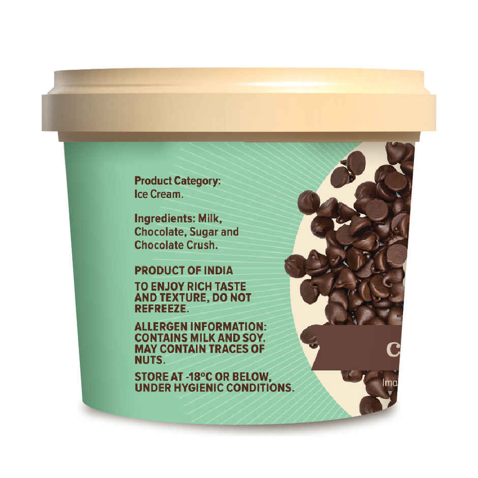 NIC Chocochips Ice Cream Cup | Preservative Free | No Artificial Flavors