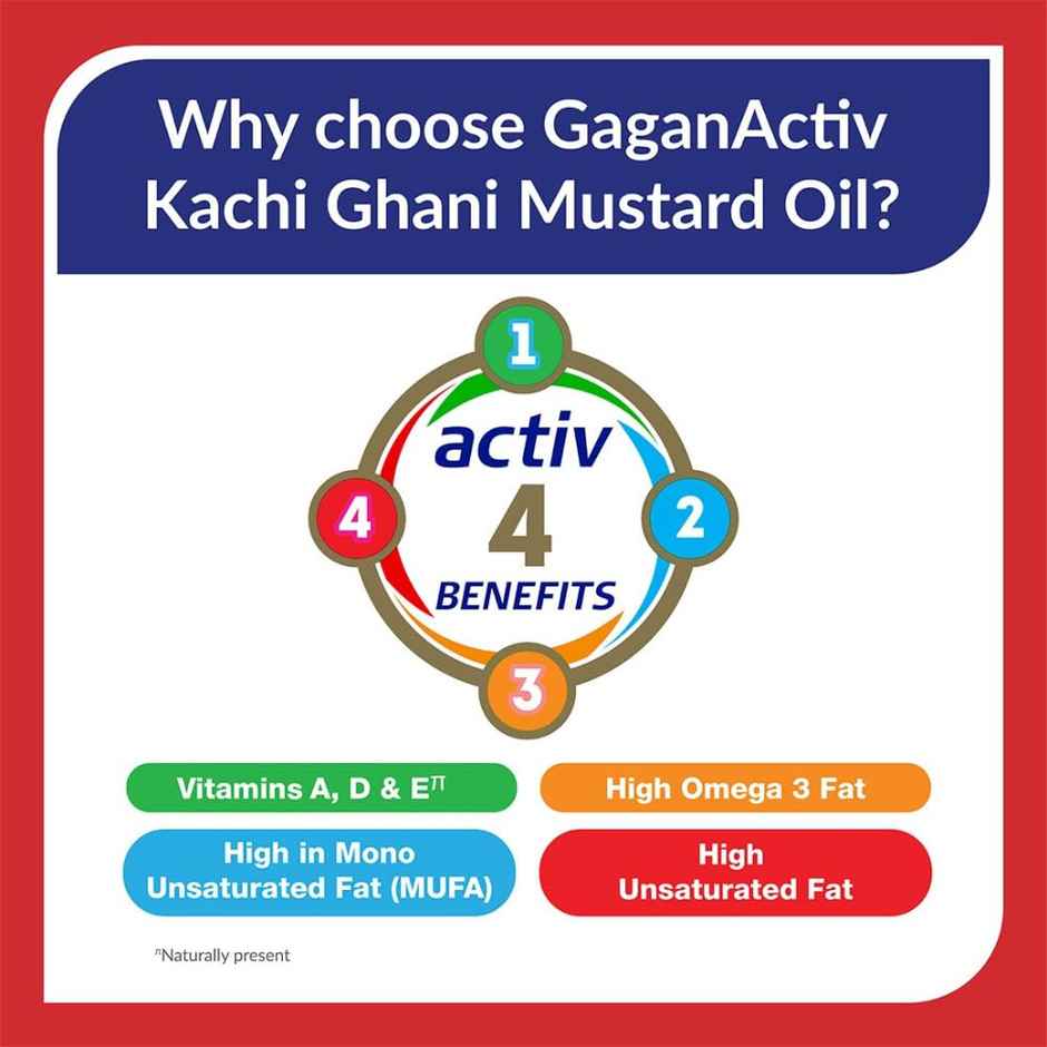 Gagan Kachi Ghani Mustard Oil 5L (Jar)