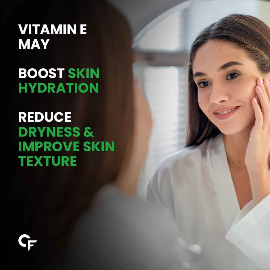 Carbamide Forte 400mg Vitamin E Capsules for Face and Hair with Vitamin E Oil- 120 Capsules