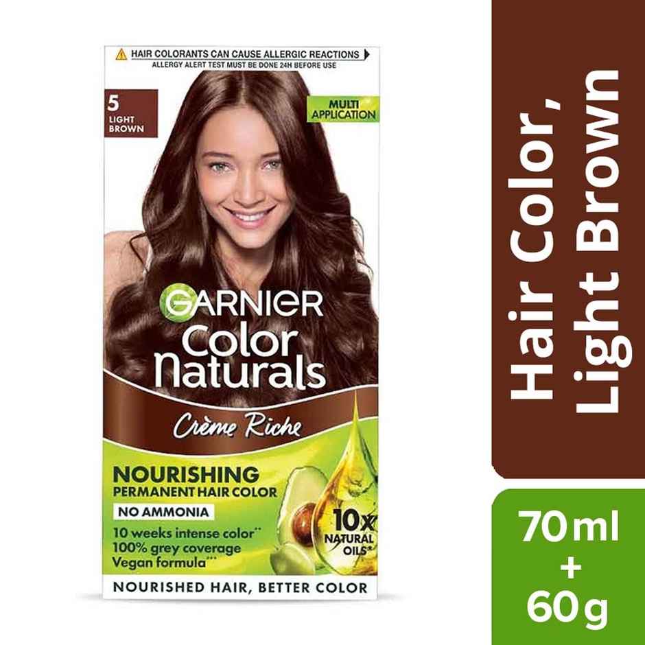 Garnier Color Naturals Long-Lasting Creme Hair Color | Light Brown - Shade 5