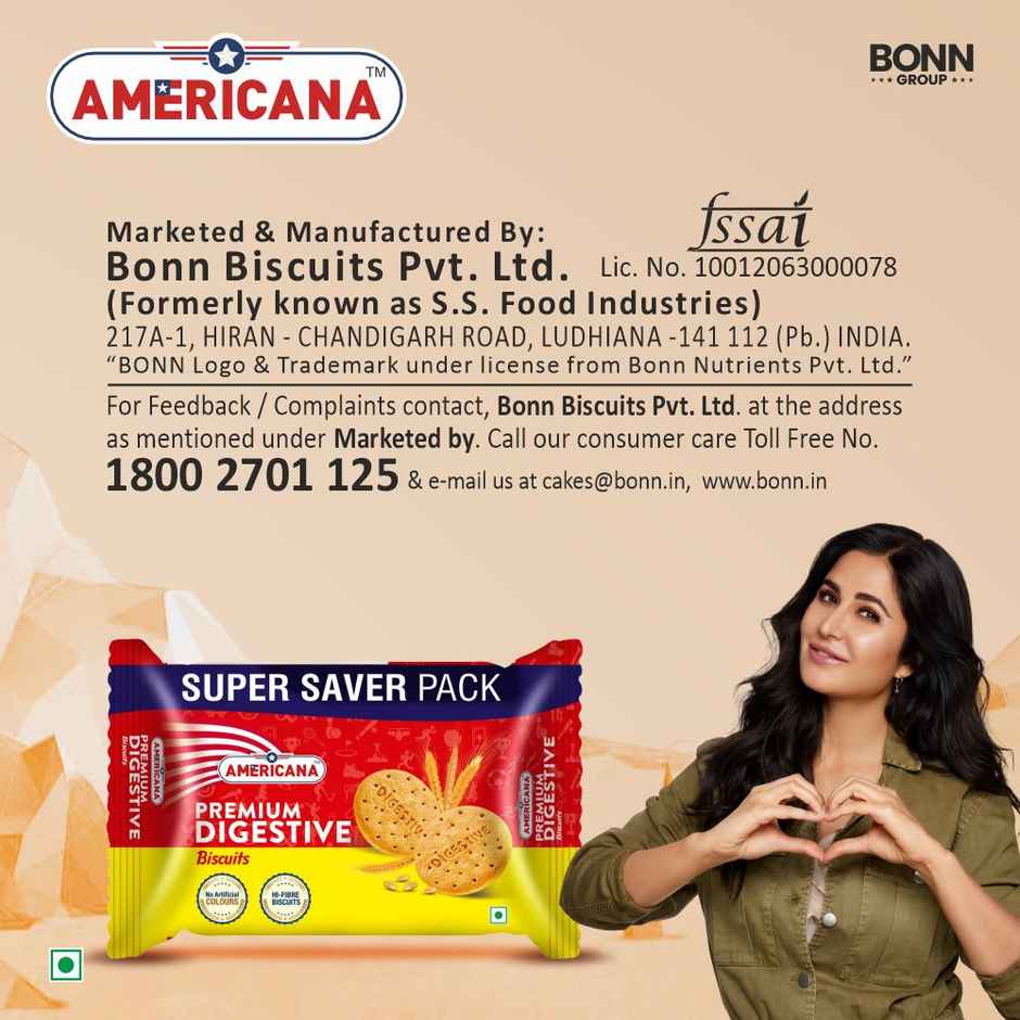 Americana Digestive Biscuits Family Pack Healthy High Fiber