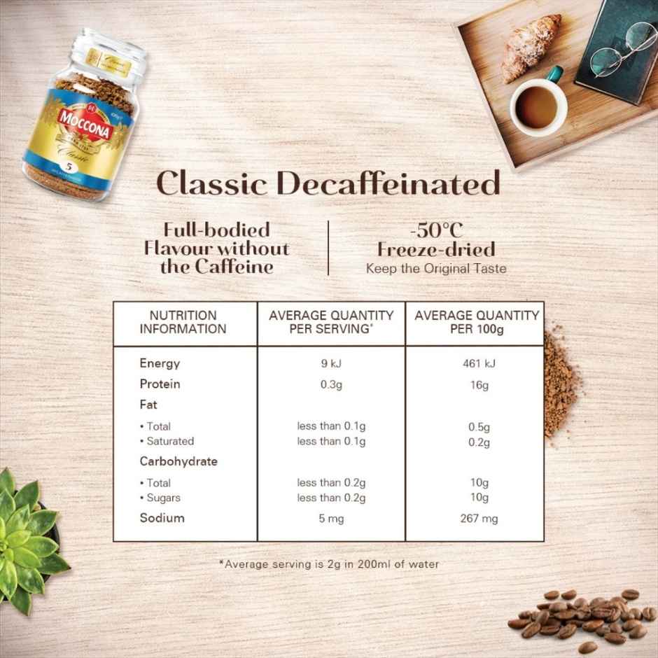 Moccona Classic Decaffeinated Instant Coffee