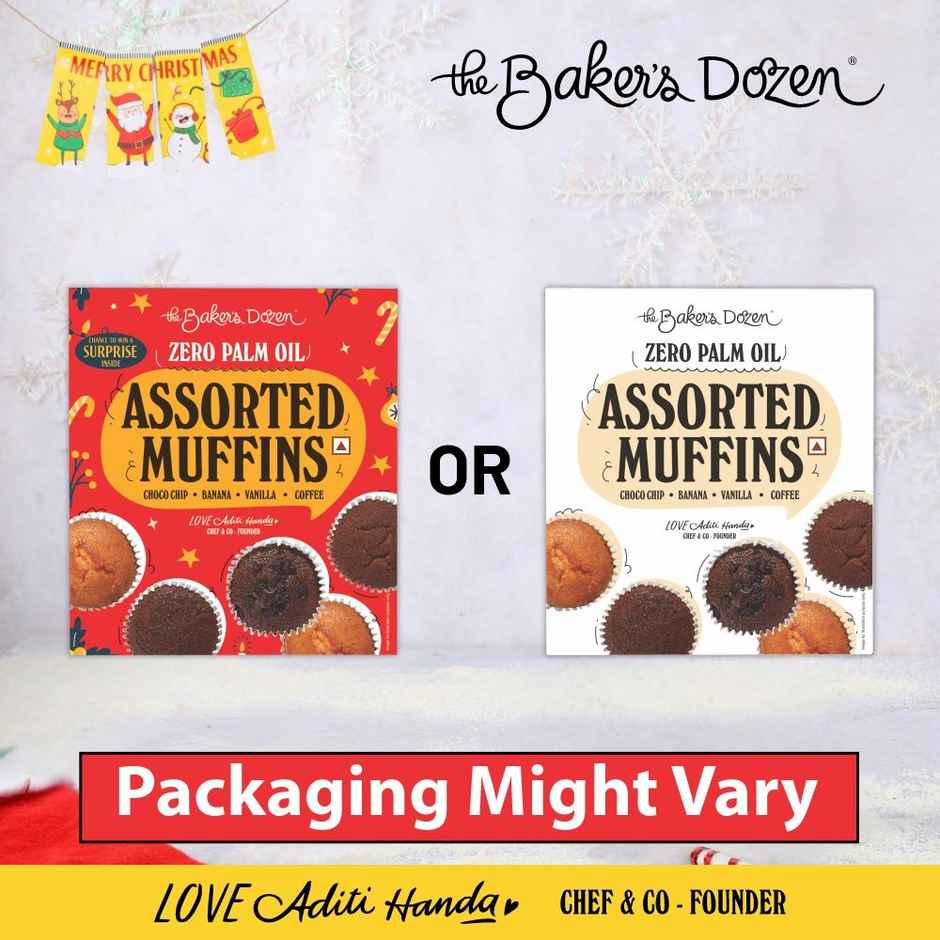 The Baker's Dozen Assorted Muffins | Chocochip Muffin | Vanilla Muffin | Banana Muffin | Cup Cakes