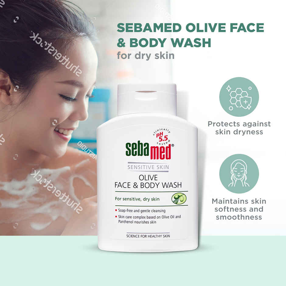 Sebamed Olive Face & Body Wash | pH 5.5 | Mild for sensitive, dry skin