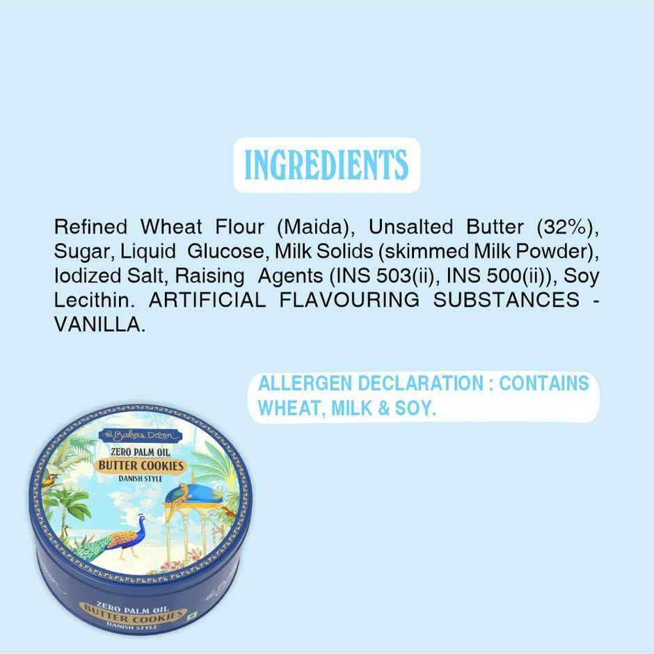 The Baker's Dozen Danish Style Butter Cookies - No Palm Oil