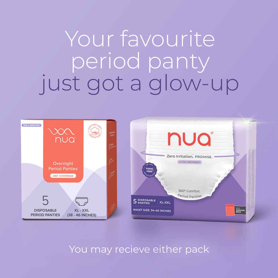 Nua 360 Degree Comfort Disposable Period Panties XL-XXL | Ultra-Absorbent