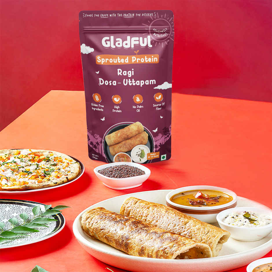 Gladful Sprouted Ragi Dosa