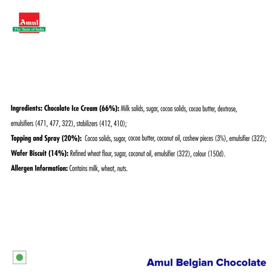 Amul Belgian Chocolate Tricone Ice Cream Cone