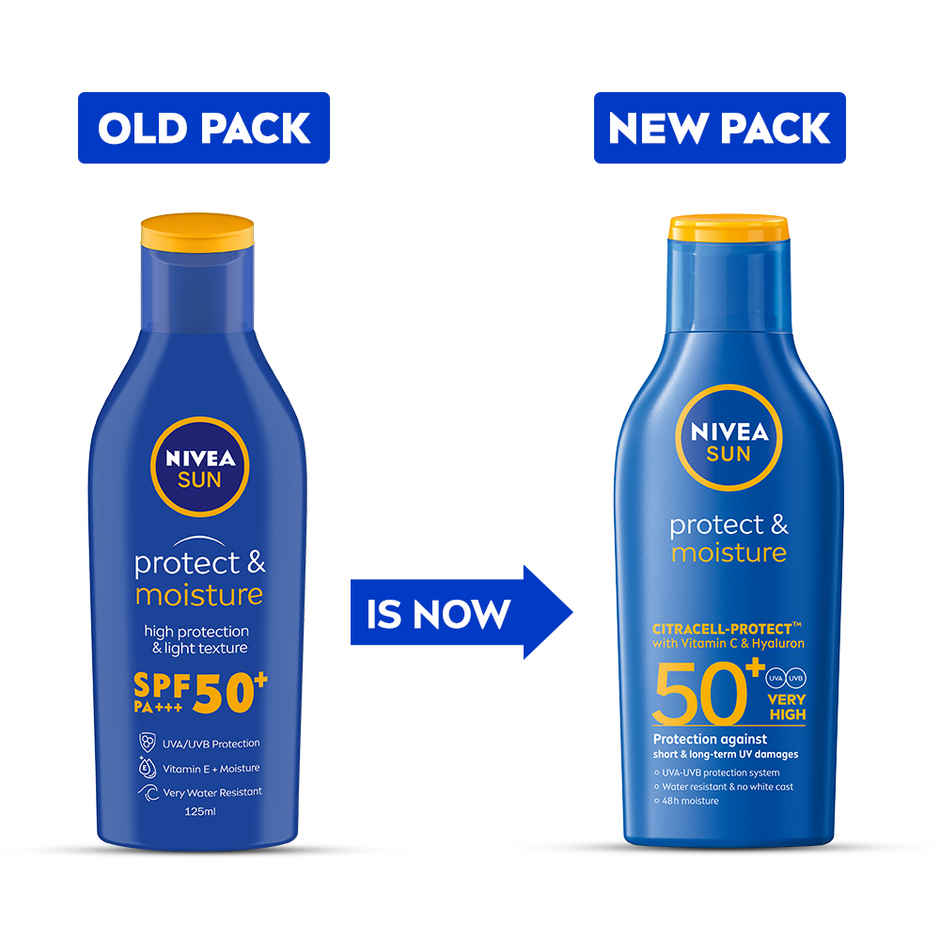 NIVEA SUN Protect and Moisture SPF 50+ Advanced Sunscreen|PA+++ UVA - UVB Protection System