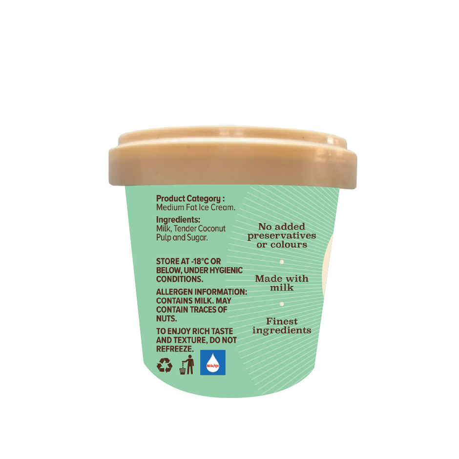 NIC Tender Coconut Ice Cream Tub | Preservative Free | No Artificial Flavors
