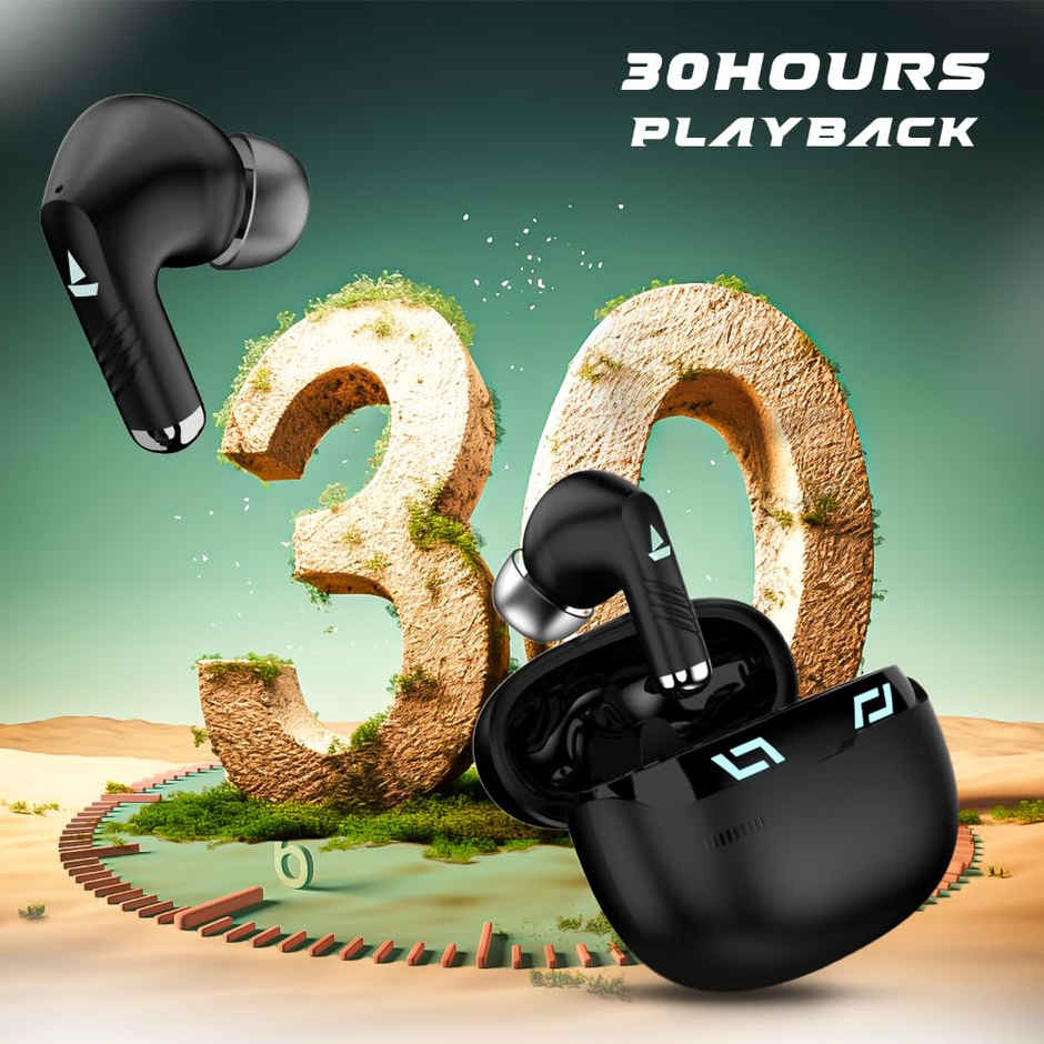 boAt Immortal 101 TWS Earbuds for Gaming w/ 30H Playtime, BEAST Mode & RGB LEDs (Black Sabre)