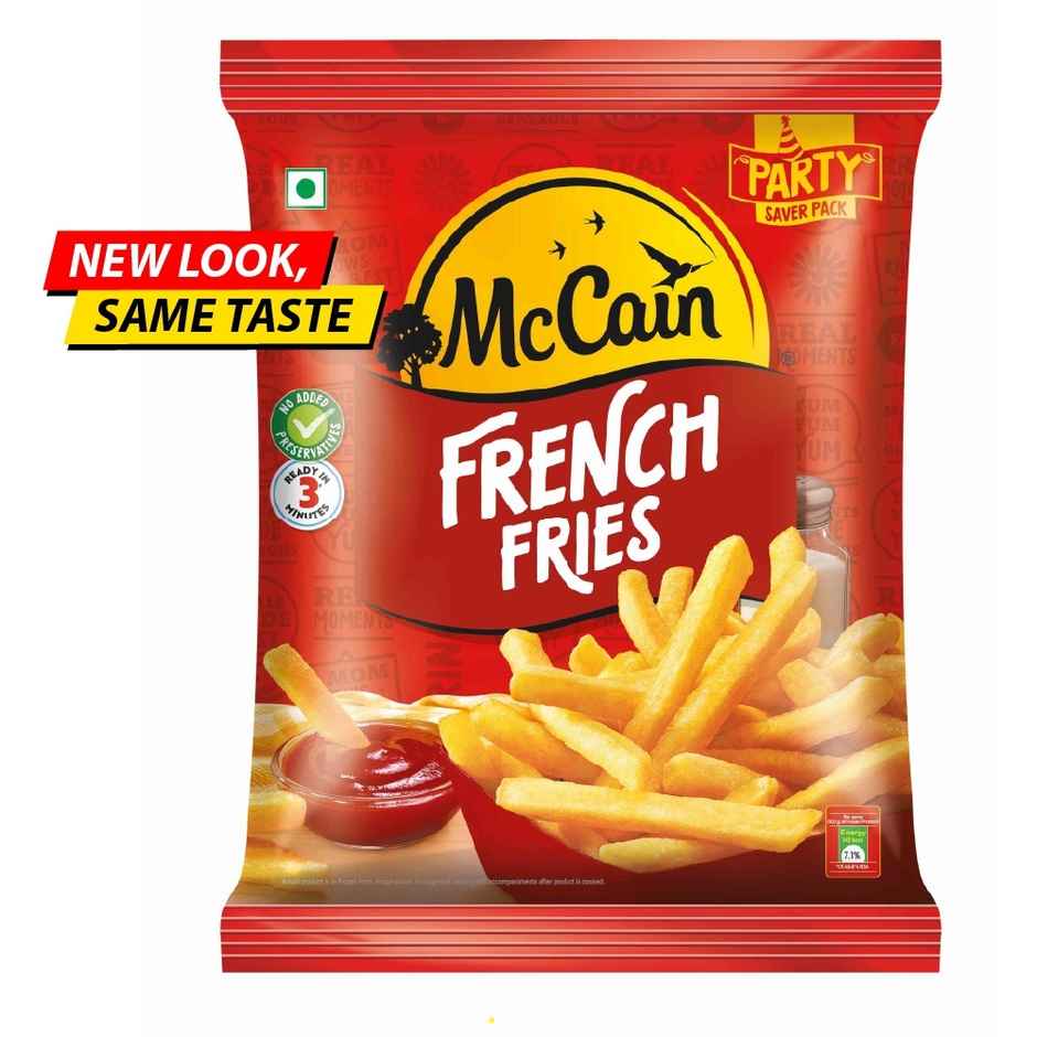 Mccain French Fries | Crispy & Ready To Cook (1kg) & Thums Up X Force Zero Sugar Soft Drink Can | Zero Calories | Carbonated Beverage (300ml) Combo